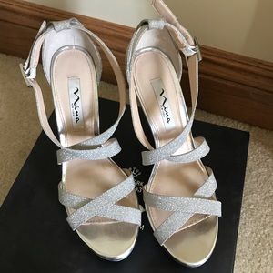 Sparkly Silver Heels